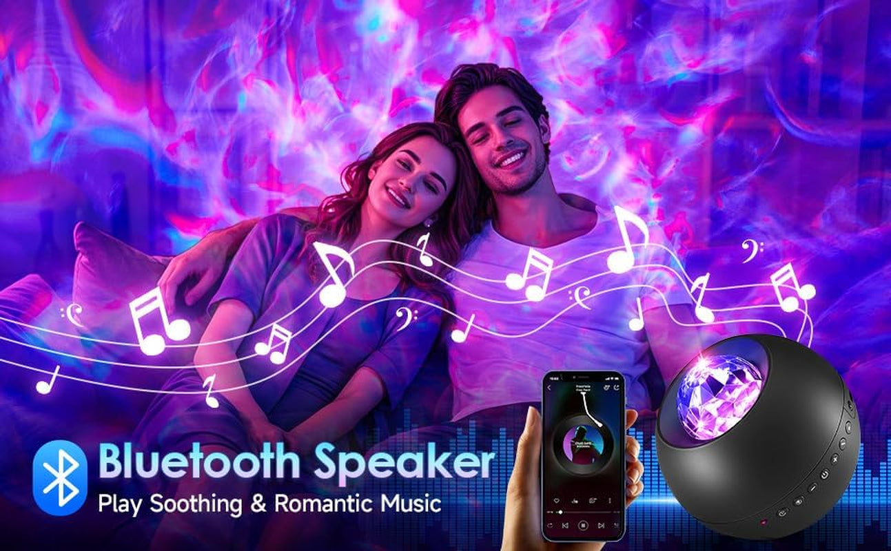Onefire Galaxy Projector with Gifts Box/240 Lighting Modes/15 White Noise/Bluetooth Music Galaxy Projector for Bedroom Adults,Teen Stuff Room Lighting Bedroom Decor for Teen Girls&Teenage Boy Gifts