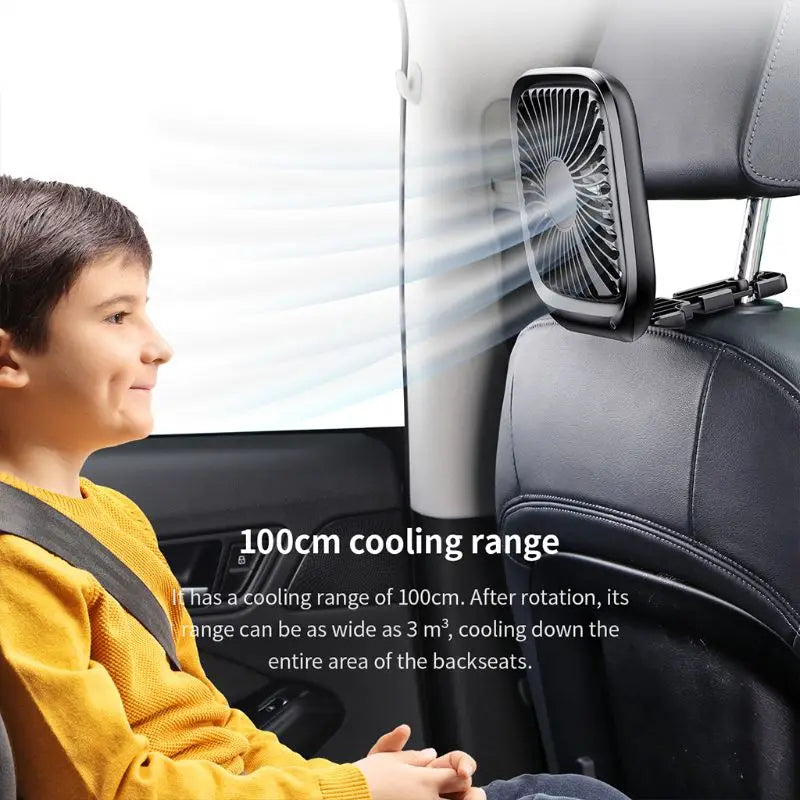 Mini Portable Car Seat Clip Fan High Pressure Fiberglass Fan Bladed Air Cooler Car Fan Air Cooling Fan