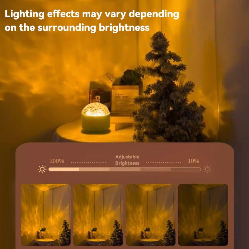 Ocean Wave & 3D Water Ripple Projector Light – 16-Color Round Lamp with Remote Control for Relaxation and Romantic Ambience