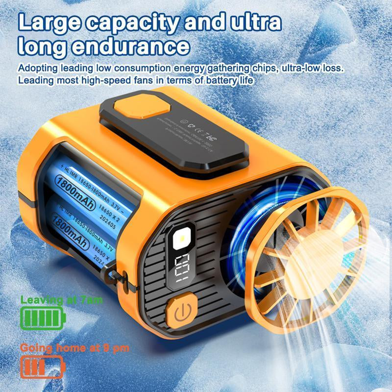 2025 Outdoor Cool Clip Fan Undershirt, Cool Clip Waist Fan,Shirt Fan Clip Outdoor, Powerful Undershirt Fan 5000Mah Edurance Outdoor Cooling Fan for Running/Hiking/Climing/Camping