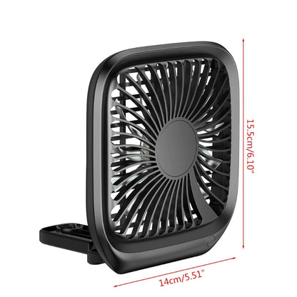 Mini Portable Car Seat Clip Fan High Pressure Fiberglass Fan Bladed Air Cooler Car Fan Air Cooling Fan